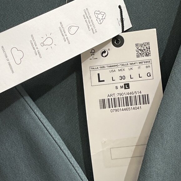 Zara Dress Womens L Gray Sheath Knit Midi Flare Sleeve Minimalist Capsule Office - Picture 5 of 11